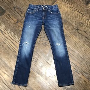 Gap boys skinny distressed jeans 12
